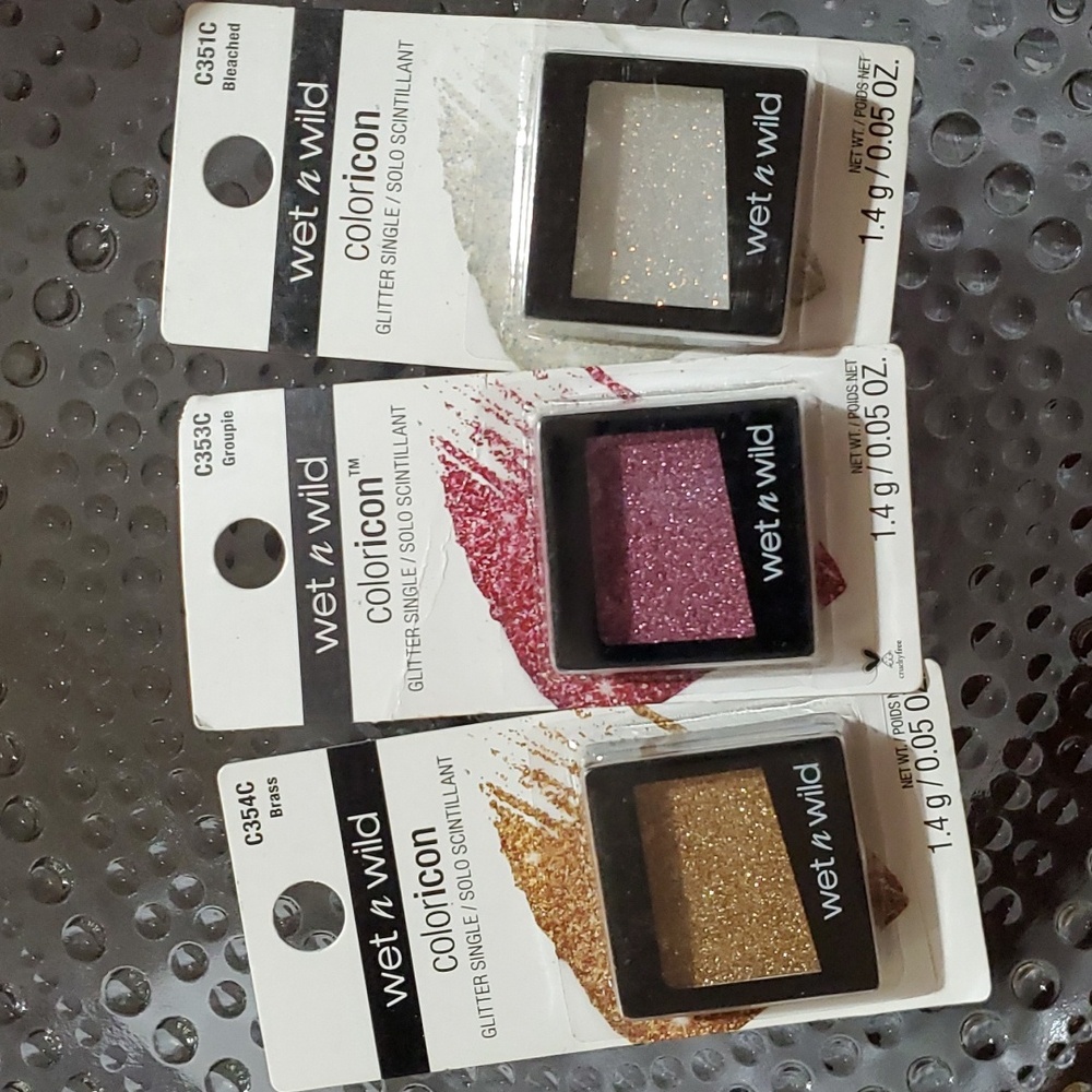 Wet n Wild Eyeshadow Color Icon Glitter Bundle of 3